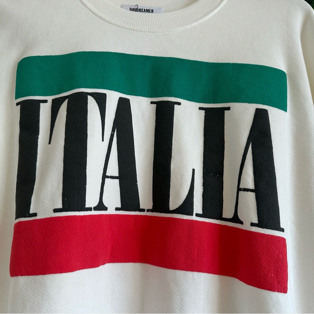 NWT Daydreamer Italia Boyfriend Sweatshirt. Size: Small. Excellent condition - Picture 8 of 16